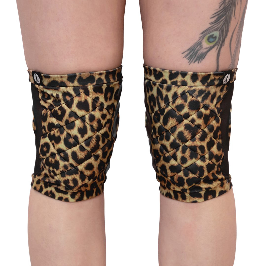 (BUY) Leopard Print Pole Dance Knee Pads Australia Owned Company The Pole Room