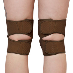 BROWN GRIPPY KNEEPADS - EXTRA THICK 12MM PADDING WITH GEL GRIP (VELCRO)