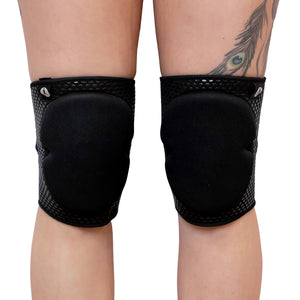 BLACK GRIPPY KNEEPADS - EXTRA THICK 12MM PADDING WITH GEL DOT (SLIDE ON)
