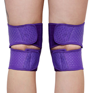 PURPLE GRIPPY KNEEPADS - EXTRA THICK 12MM PADDING WITH GEL GRIP (VELCRO)