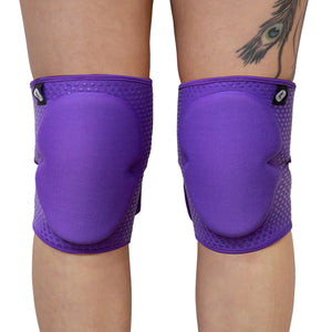 PURPLE GRIPPY KNEEPADS - EXTRA THICK 12MM PADDING WITH GEL GRIP (VELCRO)