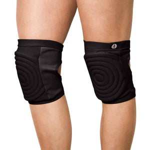 CIRCULAR STYLE POLE DANCE KNEEPADS - GRIPPY VINYL BACK WITH STRETCH FABRIC AND PADDING