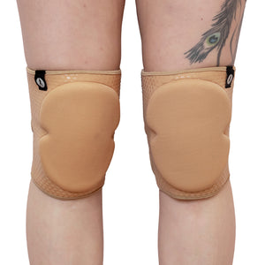 TAN GRIPPY KNEEPADS - EXTRA THICK 12MM PADDING WITH GEL GRIP (VELCRO)
