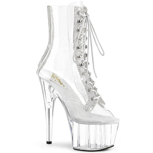 ADORE-1021C-2 | 7 INCH  CLEAR-RS/CLEAR PLATFORM HEEL