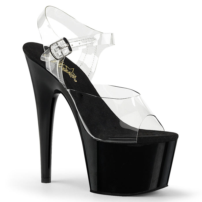 Amazon.com: 7 Inch Ankle Strap Pole Dance Shoes Platform Exotic Stripper  Chunky Transparent High Heels Clear Platform Sandals (8 inch heel, Black,  numeric_5)… : Clothing, Shoes & Jewelry