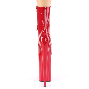 BEYOND-1020 | 10 INCH  RED PATENT/RED PLATFORM MID CALF BOOT