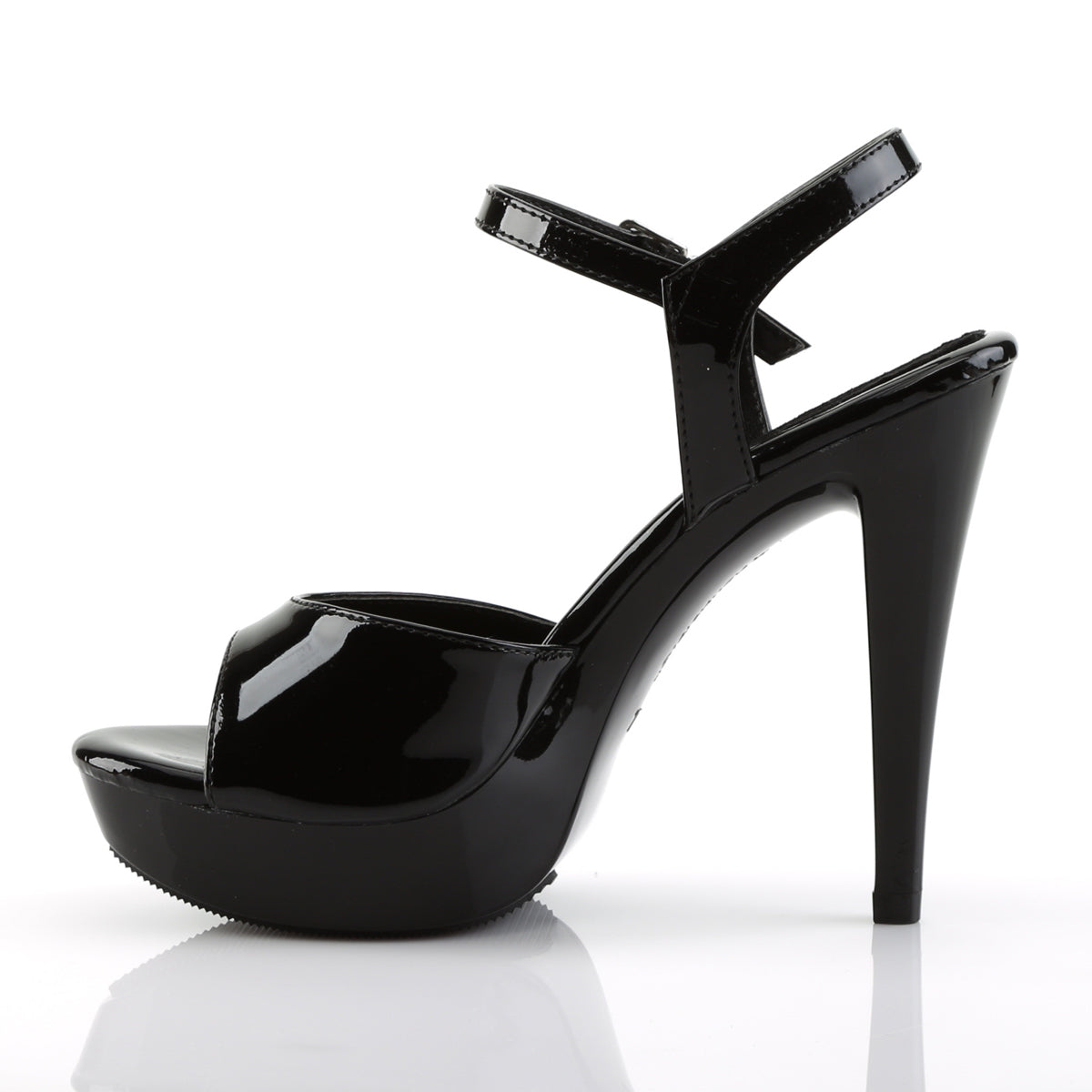 Black Pu Wide Width Pump 5 Inch High Heels For Men | TEEZE-06W – Shoecup.com