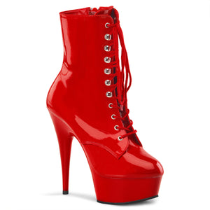 DELIGHT-1020 | 6 INCH  RED PATENT/RED PLATFORM MID CALF BOOT