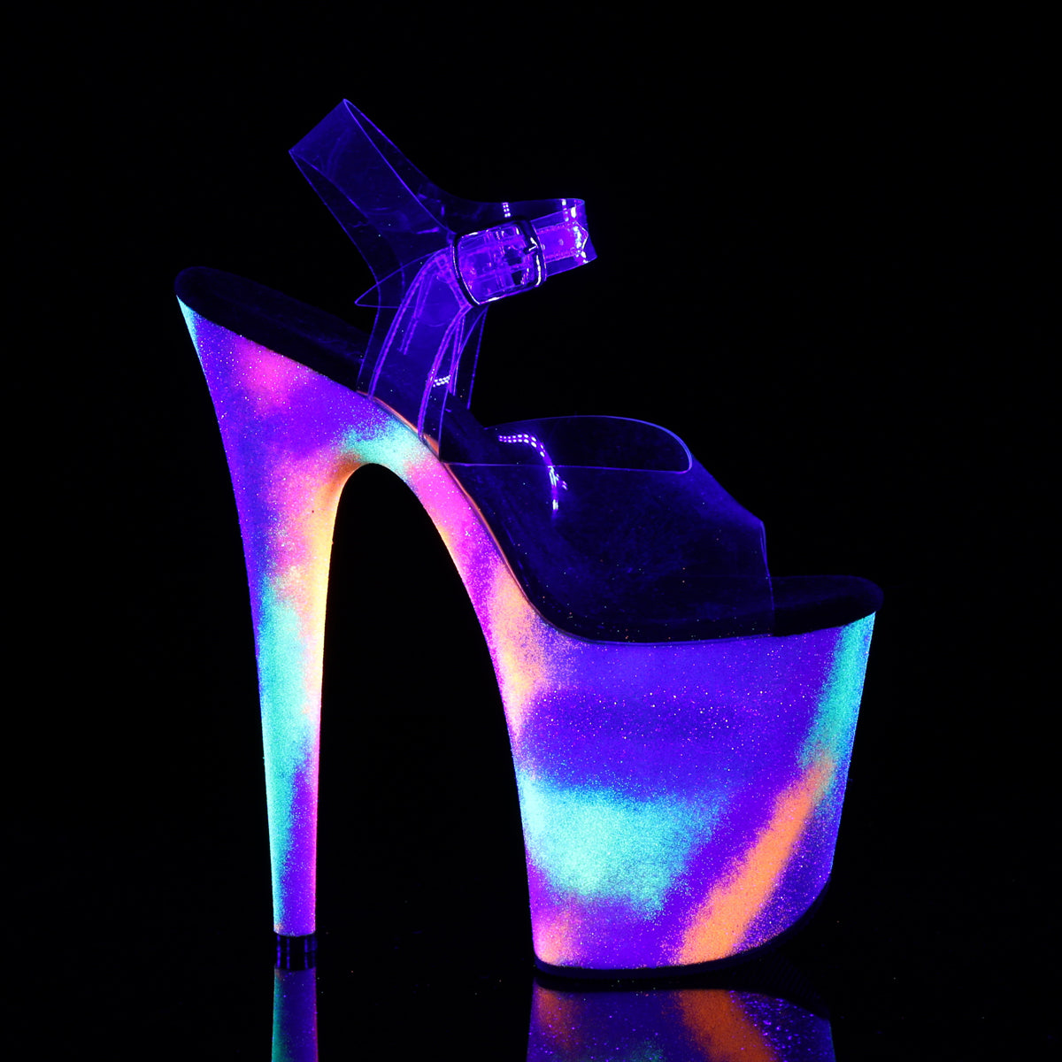 Neon Pink Chunk High Heel Sandals | High platform shoes, Neon pink, High  heels