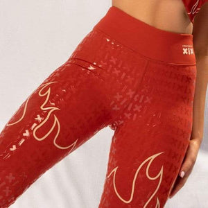 CREATURES OF XIX | GECKO GRIPPY FLAME LEGGINGS I RED