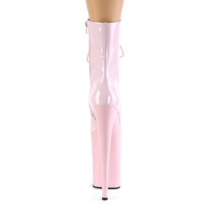 INFINITY-1020 | 9 INCH  BABY PINK PATENT/BABY PINK PLATFORM MID CALF BOOT