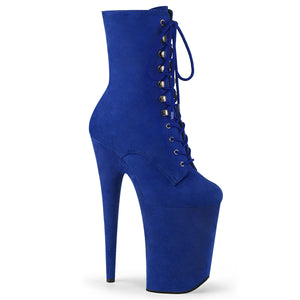 INFINITY-1020FS | 9 INCH  ROYAL BLUE FAUXSUEDE/ROYAL BLUE FAUXSUEDE PLATFORM MID CALF BOOT