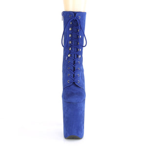 INFINITY-1020FS | 9 INCH  ROYAL BLUE FAUXSUEDE/ROYAL BLUE FAUXSUEDE PLATFORM MID CALF BOOT