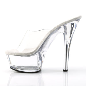 KISS-201 | 6 INCH  CLEAR/CLEAR PLATFORM HEEL