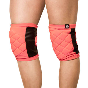 COLOURFUL KNEE PROTECTION - GRIPPY VINYL BACK WITH STRETCH FABRIC AND PADDING FOR POLE DANCING