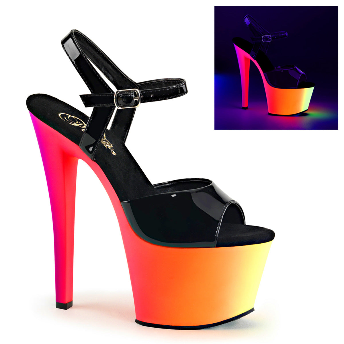 Rainbow sales platform heels