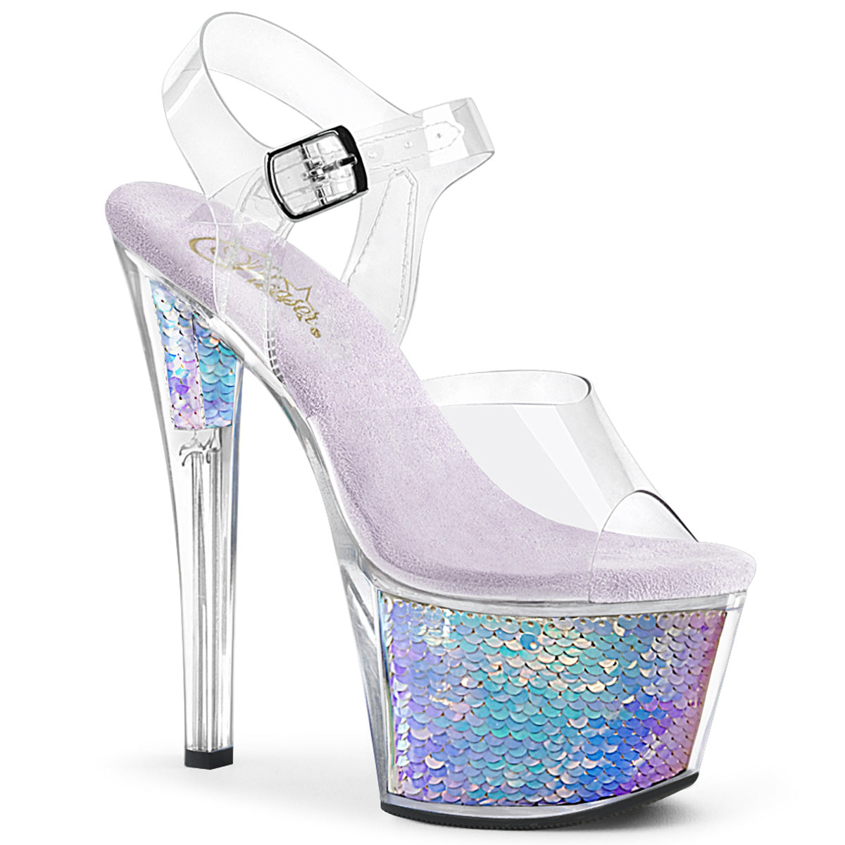 Purple on sale holographic heels